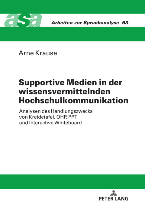 Cover image for book Supportive Medien in der wissensvermittelnden Hochschulkommunikation