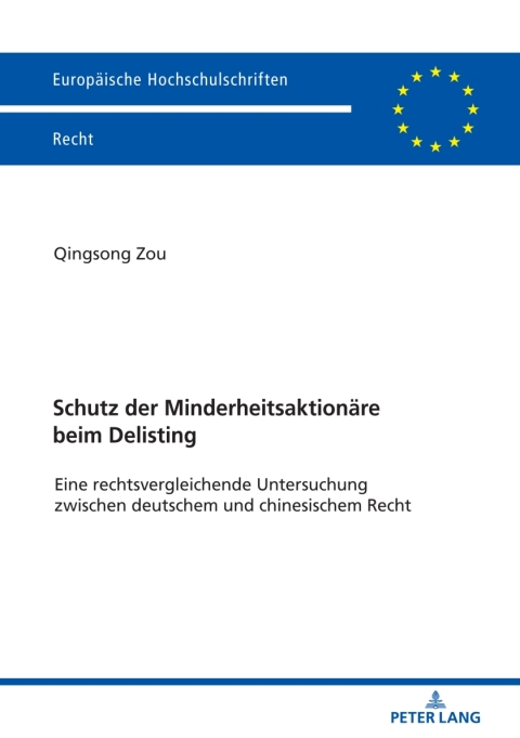 Cover image for book Schutz der Minderheitsaktionaere beim Delisting