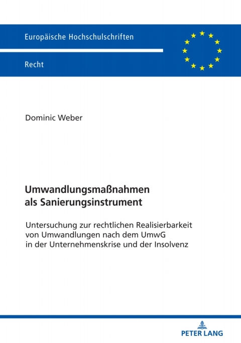 Cover image for book Umwandlungsmaßnahmen als Sanierungsinstrument