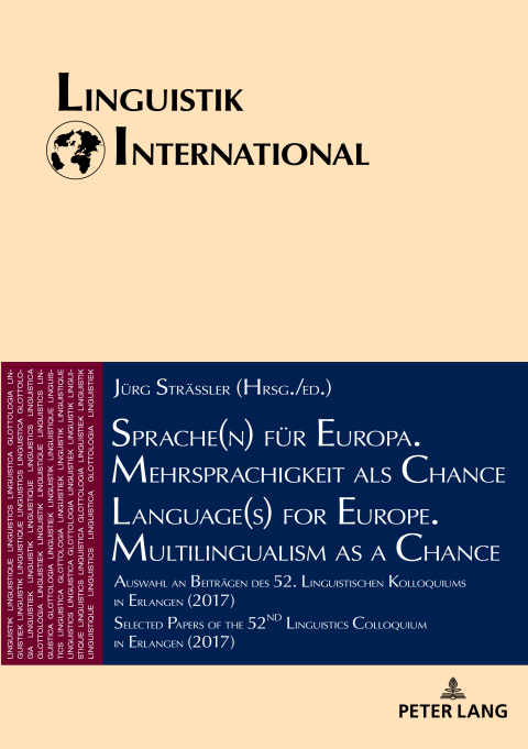 Cover image for book Sprache(n) fuer Europa. Mehrsprachigkeit als Chance / Language(s) for Europe. Multilingualism as a Chance