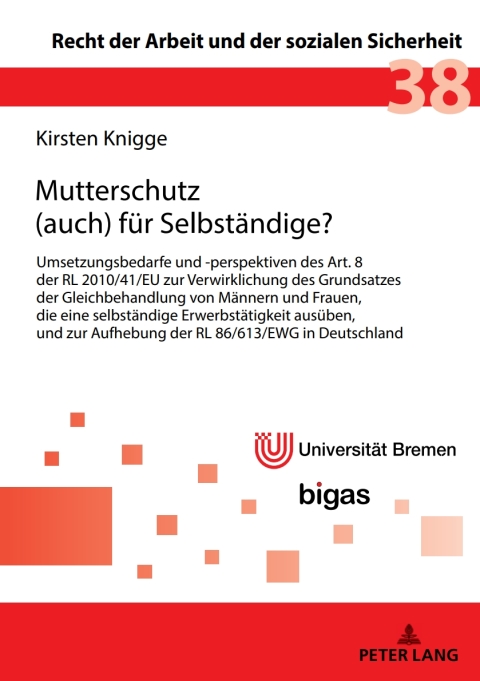Cover image for book Mutterschutz (auch) fuer Selbstaendige?