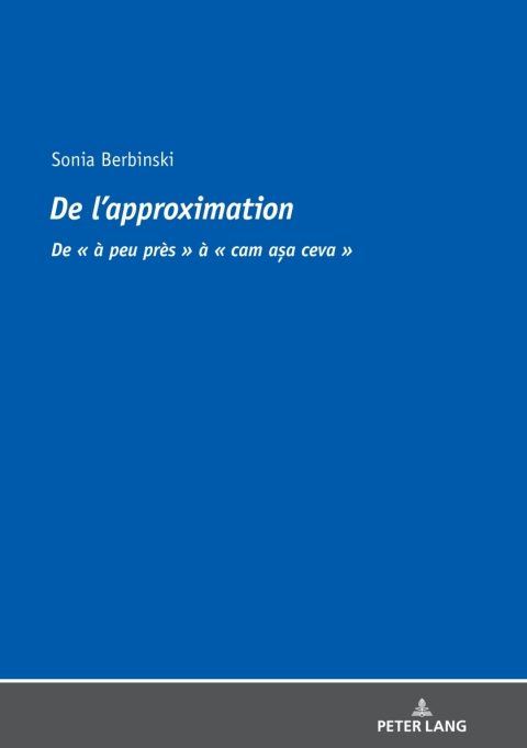 Cover image for book De l'approximation
