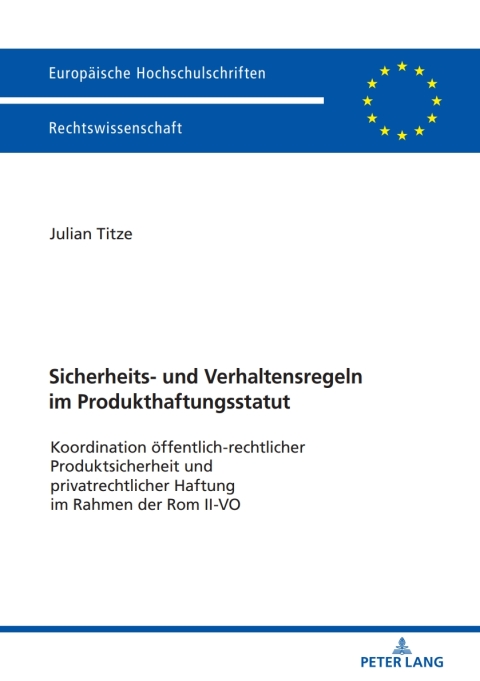 Cover image for book Sicherheits- und Verhaltensregeln im Produkthaftungsstatut