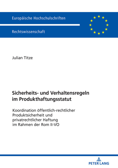 Cover image for book Sicherheits- und Verhaltensregeln im Produkthaftungsstatut