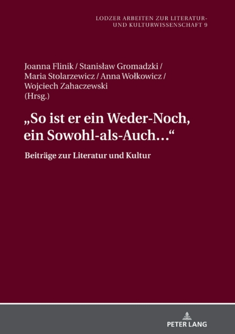 Cover image for book «So ist er ein Weder-Noch, ein Sowohl-als-Auch…»