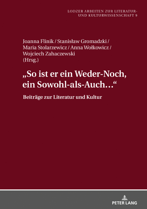 Cover image for book «So ist er ein Weder-Noch, ein Sowohl-als-Auch…»
