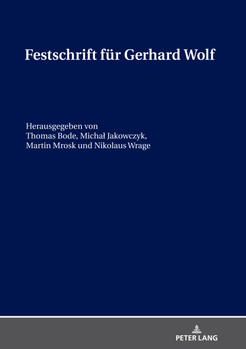 Cover image for book Festschrift fuer Gerhard Wolf