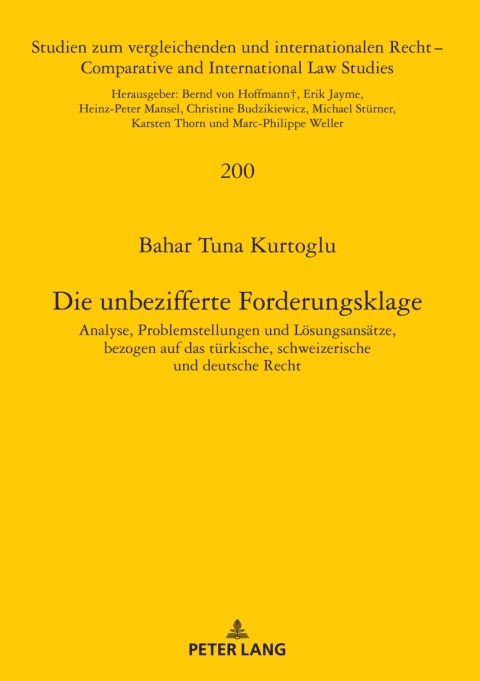 Cover image for book Die unbezifferte Forderungsklage