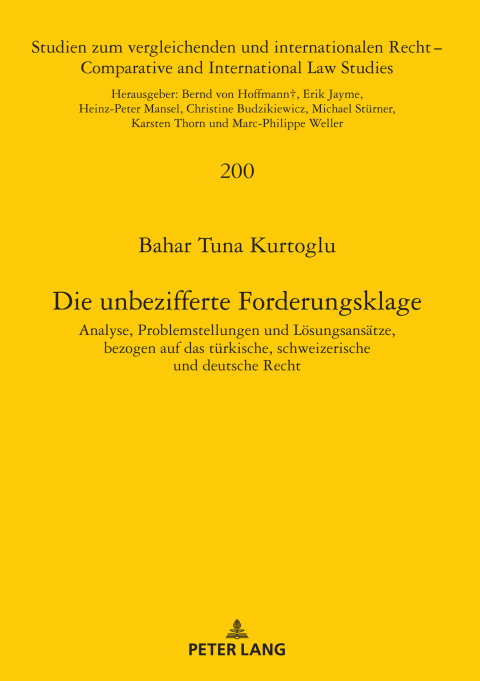 Cover image for book Die unbezifferte Forderungsklage