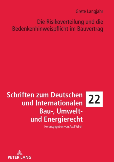 Cover image for book Die Risikoverteilung und die Bedenkenhinweispflicht im Bauvertrag