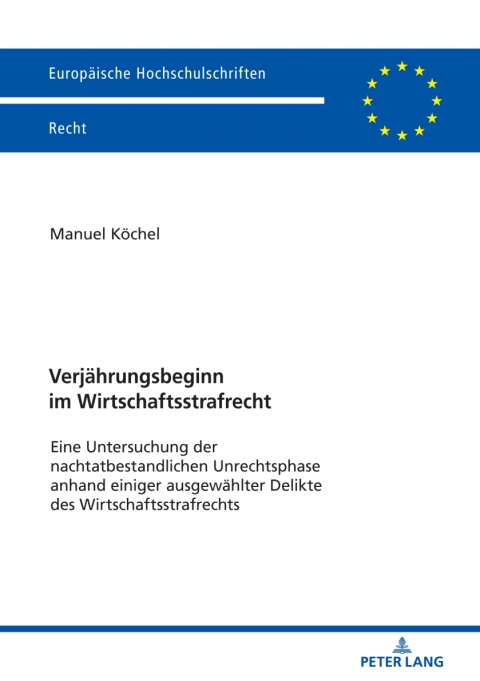 Cover image for book Verjaehrungsbeginn im Wirtschaftsstrafrecht