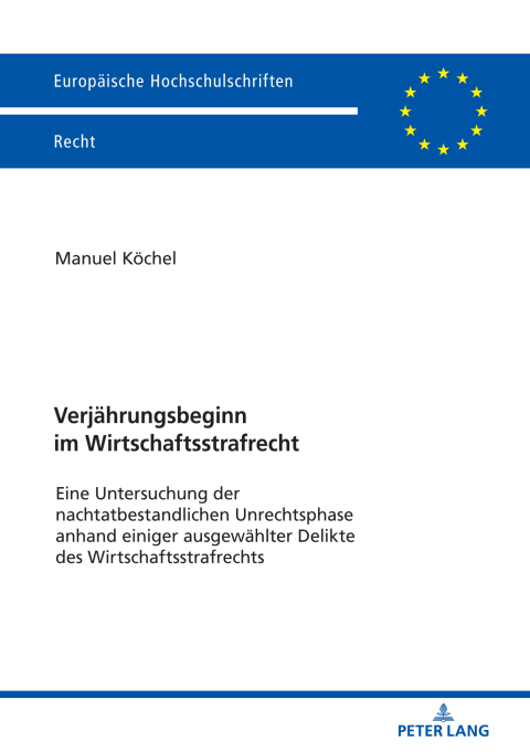 Cover image for book Verjaehrungsbeginn im Wirtschaftsstrafrecht