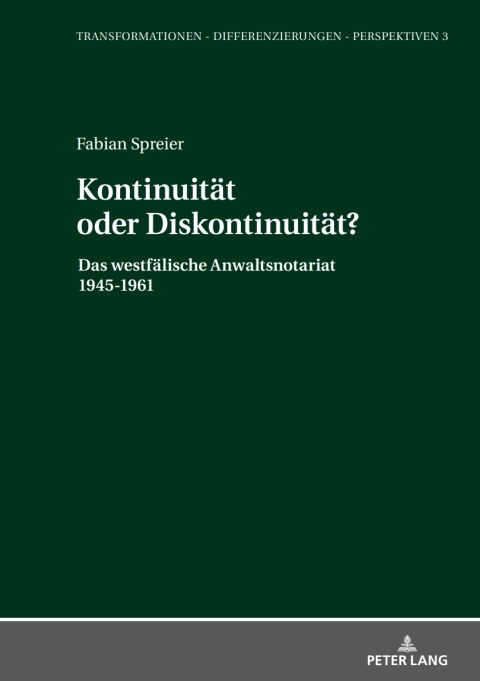 Cover image for book Kontinuitaet oder Diskontinuitaet?