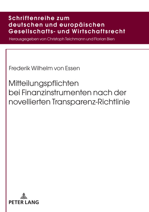 Cover image for book Mitteilungspflichten bei Finanzinstrumenten nach der novellierten Transparenz-Richtlinie