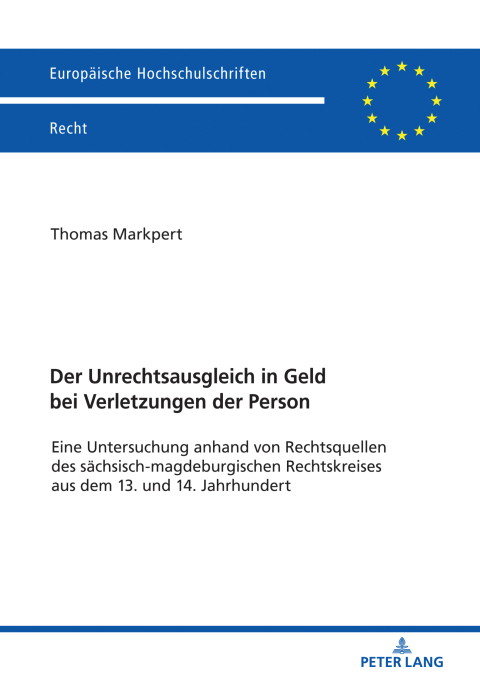 Cover image for book Der Unrechtsausgleich in Geld bei Verletzungen der Person