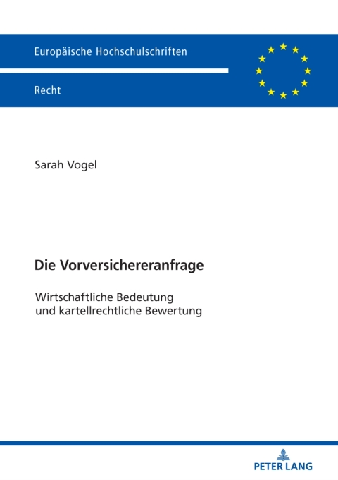Cover image for book Die Vorversichereranfrage