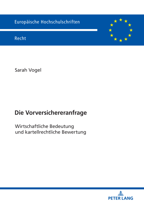 Cover image for book Die Vorversichereranfrage