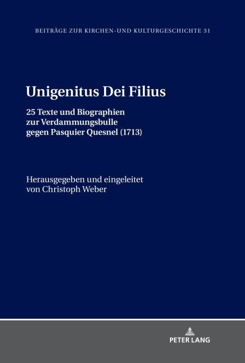 Cover image for book Unigenitus Dei Filius
