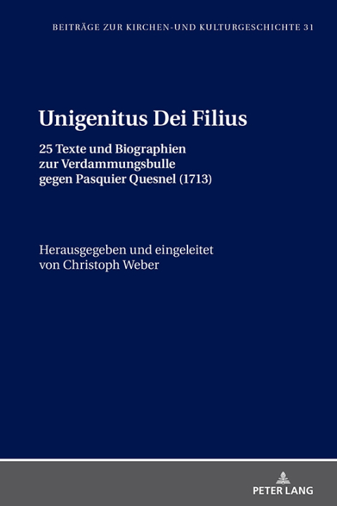 Cover image for book Unigenitus Dei Filius