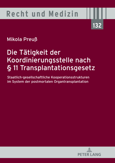 Cover image for book Die Taetigkeit der Koordinierungsstelle nach § 11 Transplantationsgesetz