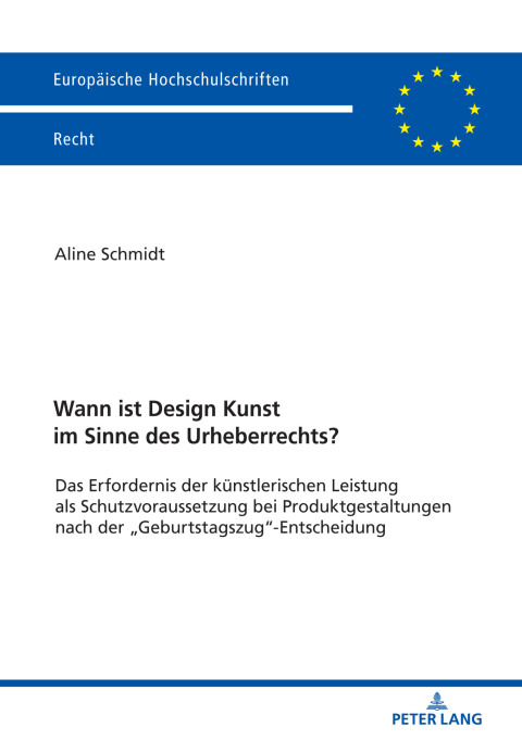 Cover image for book Wann ist Design Kunst im Sinne des Urheberrechts?
