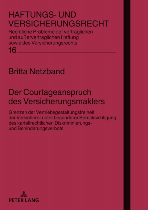 Cover image for book Der Courtageanspruch des Versicherungsmaklers