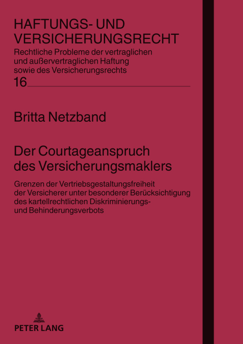 Cover image for book Der Courtageanspruch des Versicherungsmaklers