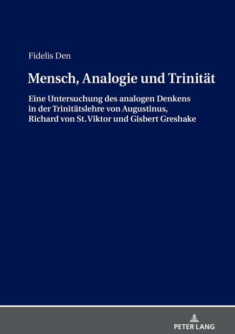 Cover image for book Mensch, Analogie und Trinitaet