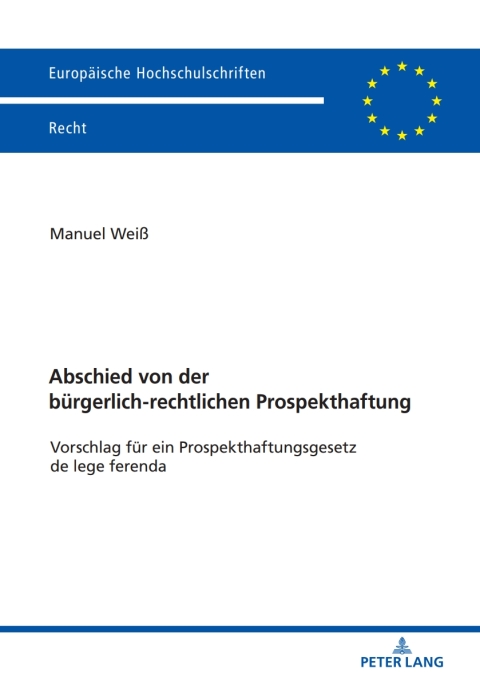 Cover image for book Abschied von der buergerlich-rechtlichen Prospekthaftung