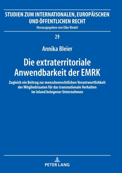 Cover image for book Die extraterritoriale Anwendbarkeit der EMRK