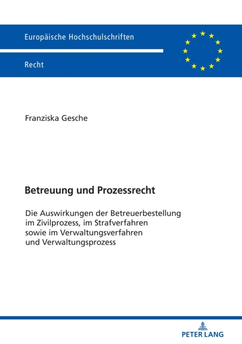 Cover image for book Betreuung und Prozessrecht