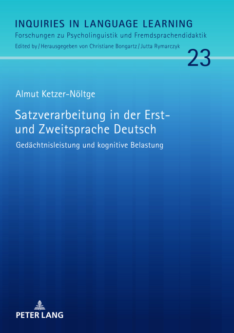 Cover image for book Satzverarbeitung in der Erst- und Zweitsprache Deutsch