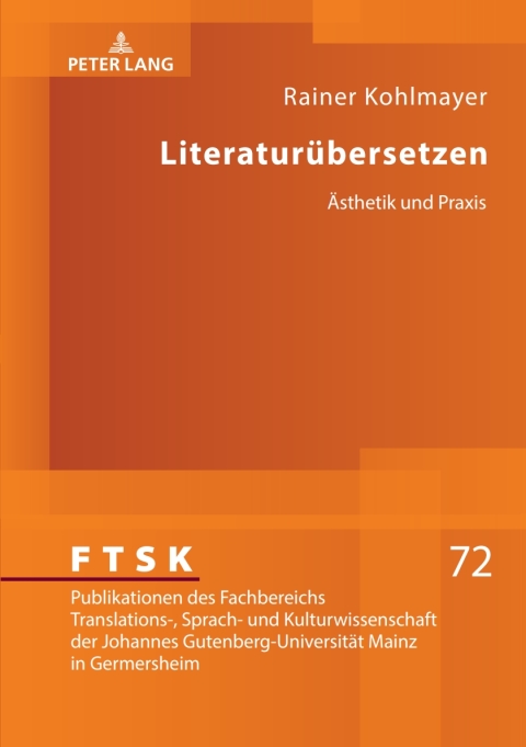Cover image for book Literaturuebersetzen