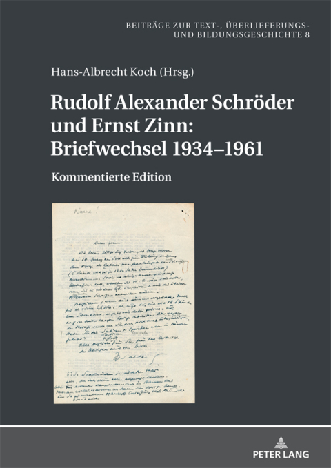 Cover image for book Rudolf Alexander Schroeder und Ernst Zinn: Briefwechsel 1934–1961