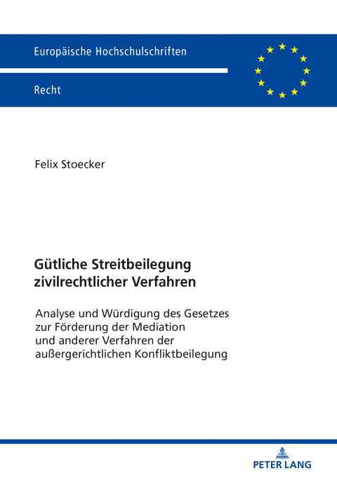 Cover image for book Guetliche Streitbeilegung zivilrechtlicher Verfahren