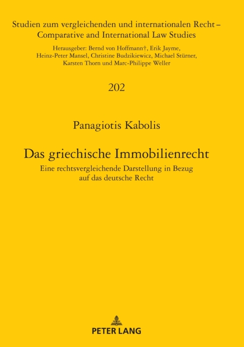 Cover image for book Das griechische Immobilienrecht
