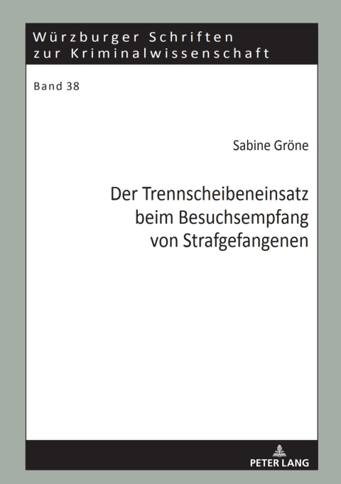 Cover image for book Der Trennscheibeneinsatz beim Besuchsempfang von Strafgefangenen