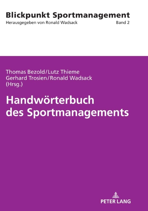 Cover image for book Handwörterbuch des Sportmanagements