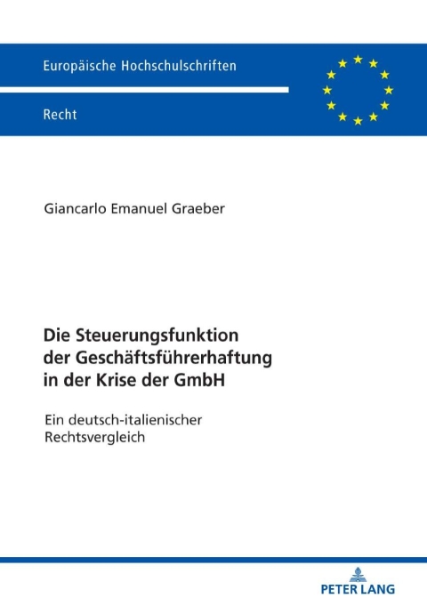Cover image for book Die Steuerungsfunktion der Geschaeftsfuehrerhaftung in der Krise der GmbH