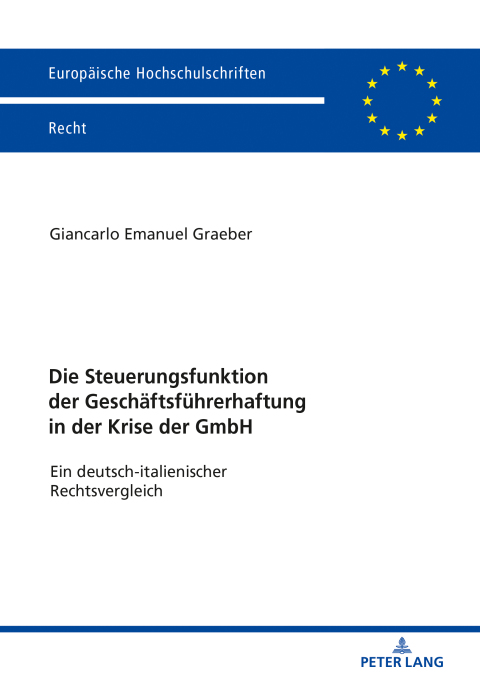 Cover image for book Die Steuerungsfunktion der Geschaeftsfuehrerhaftung in der Krise der GmbH
