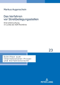 صورة الغلاف: Das Verfahren vor Streitbeilegungsstellen 1st edition 9783631796054