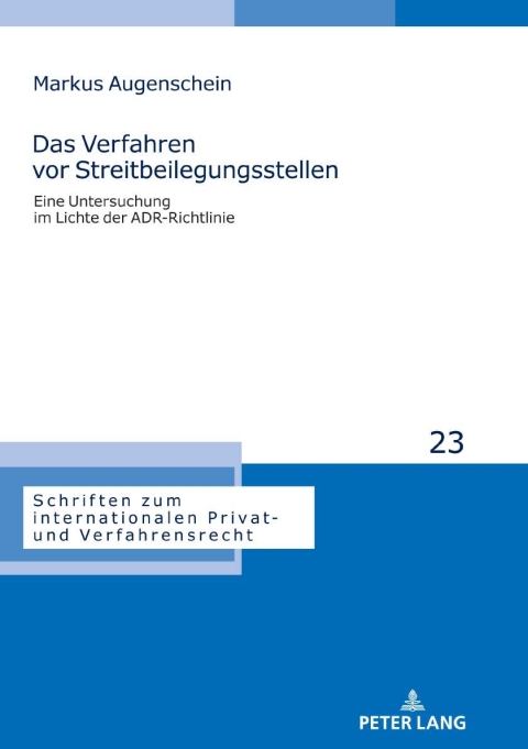 Cover image for book Das Verfahren vor Streitbeilegungsstellen