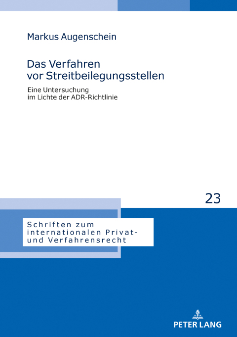 Cover image for book Das Verfahren vor Streitbeilegungsstellen