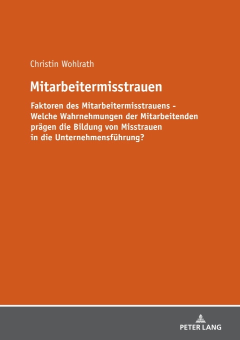 Cover image for book Mitarbeitermisstrauen