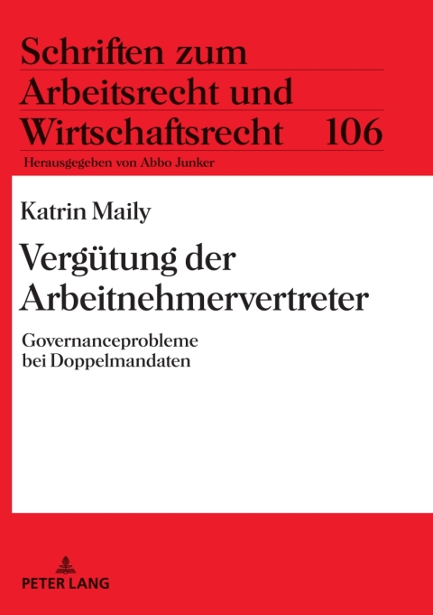 Cover image for book Verguetung der Arbeitnehmervertreter