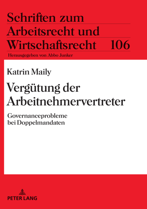 Cover image for book Verguetung der Arbeitnehmervertreter