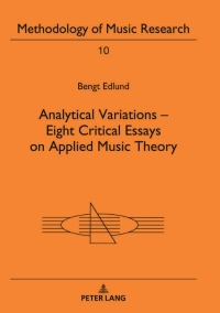 Titelbild: Analytical Variations  Eight Critical Essays on Applied Music Theory 1st edition 9783631770658
