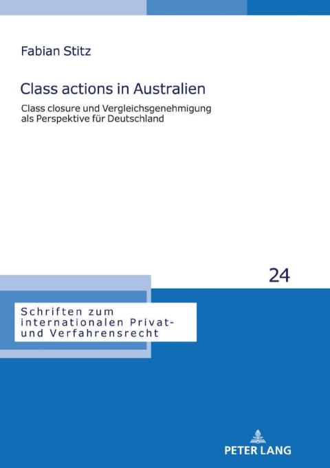 Cover image for book Class actions in Australien