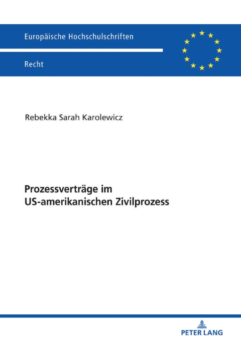 Cover image for book Prozessvertraege im US-amerikanischen Zivilprozess