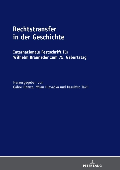 Cover image for book Rechtstransfer in der Geschichte